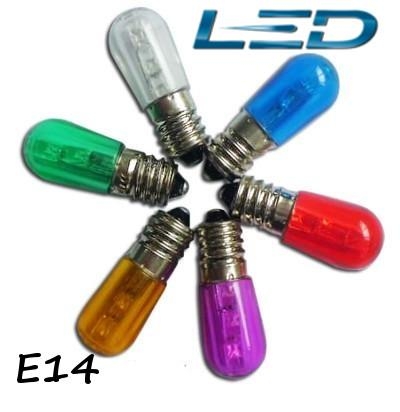 Luminaria LED E14 14V 3 Led 5mm Vari Colori